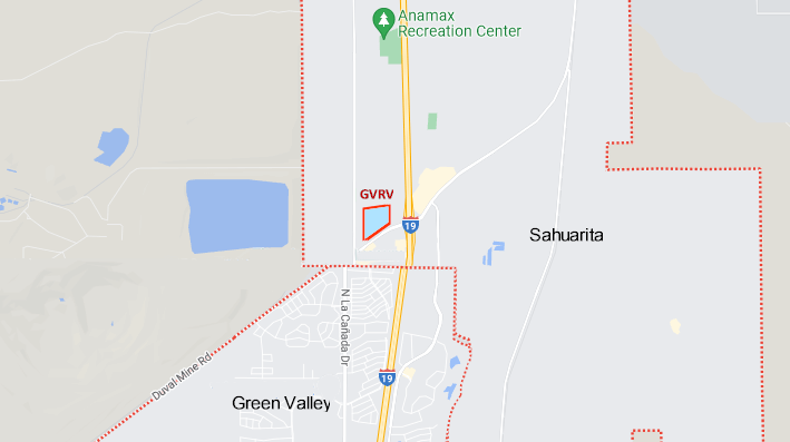 Sahuarita / Green Valley Border Map